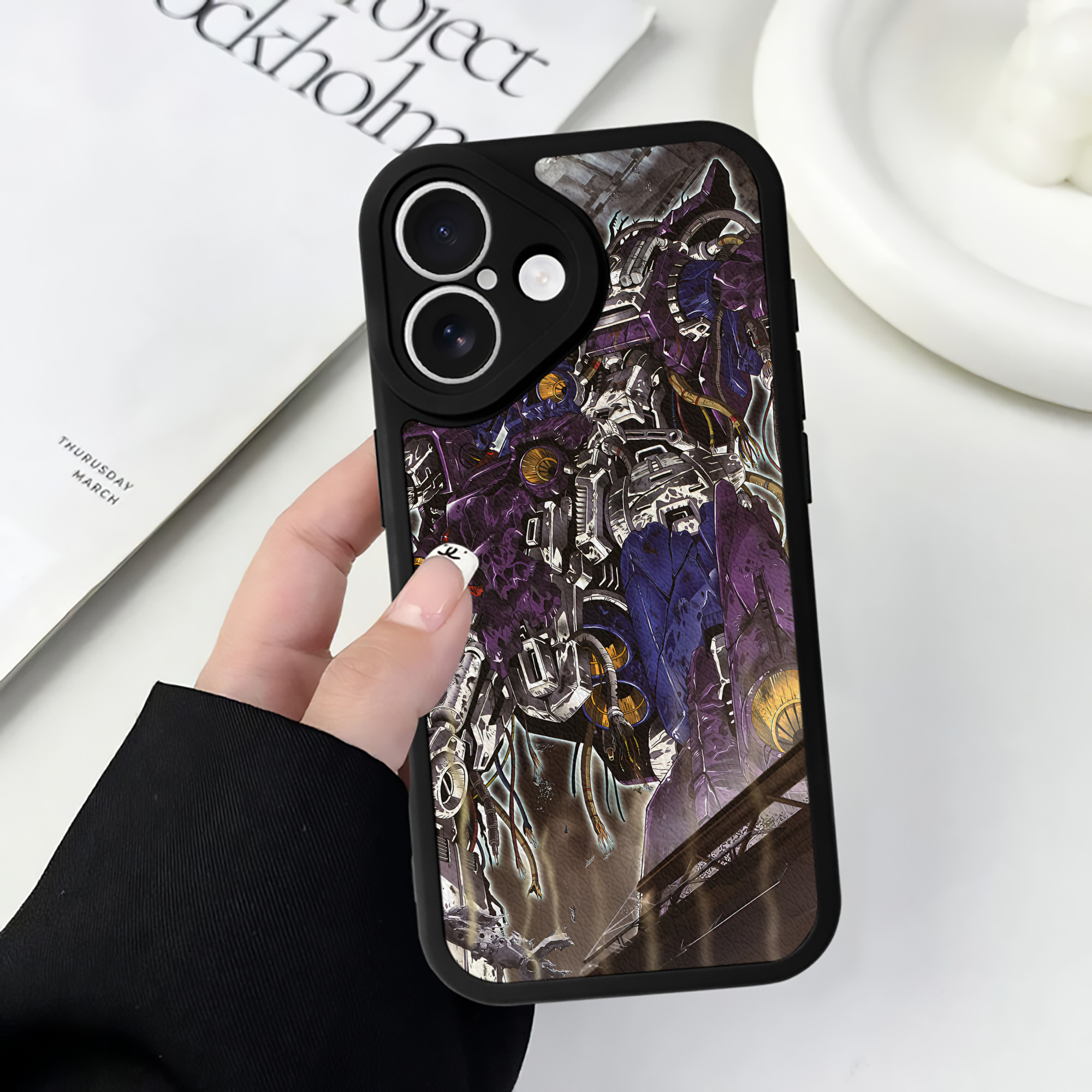 （画像用） 機動戦士ガンダム Mobile Suit Gundam 【iPhone 16シリーズ対応】シリコンスマホケース（レザー調） 材質：シリコン